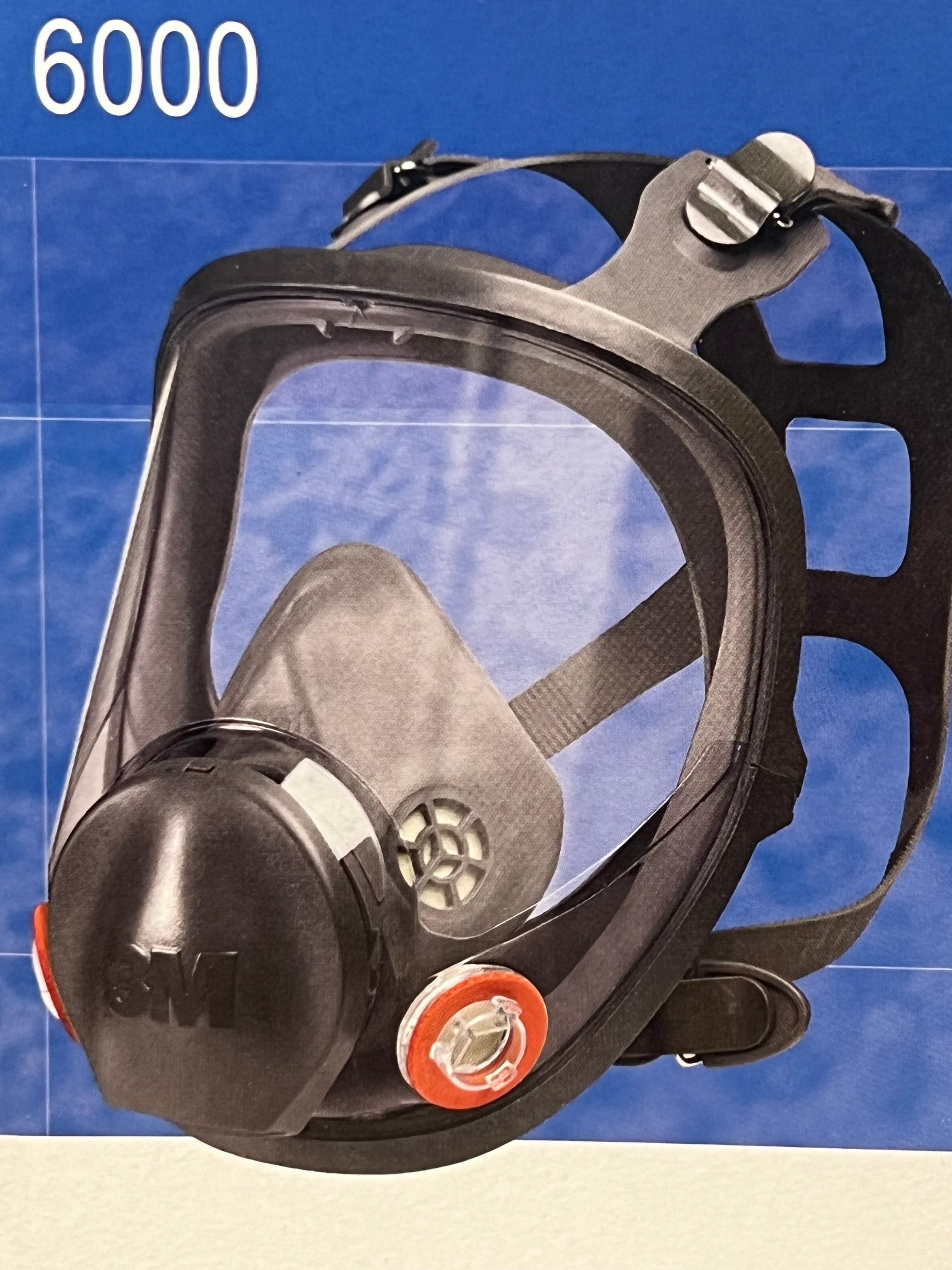 Maske for støv/damp/gass - Helmaske 3M™ 6800 (M)