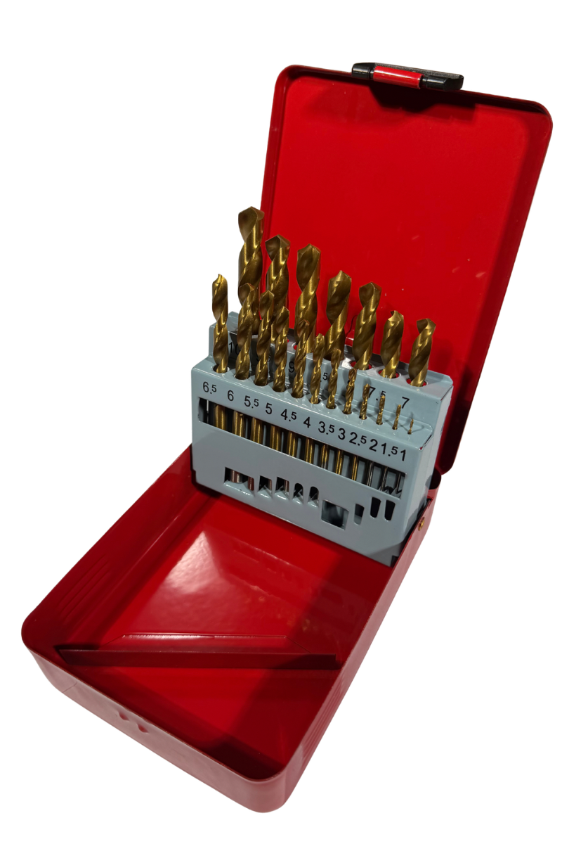 Borsett 19 stk 1-10mm Universalbor for stål, tre, kompositt