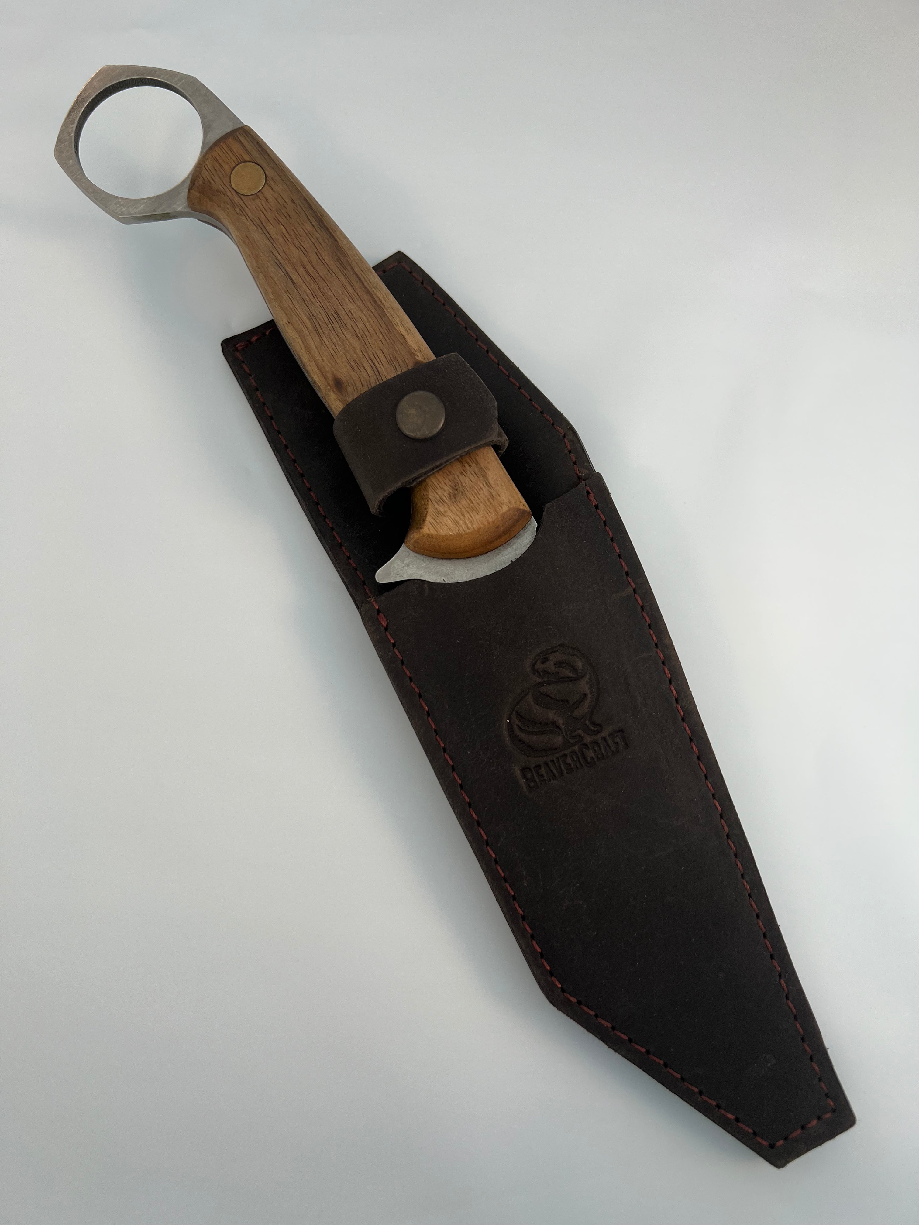 Ukrainsk Campingkarambit CGK1 med lærslire