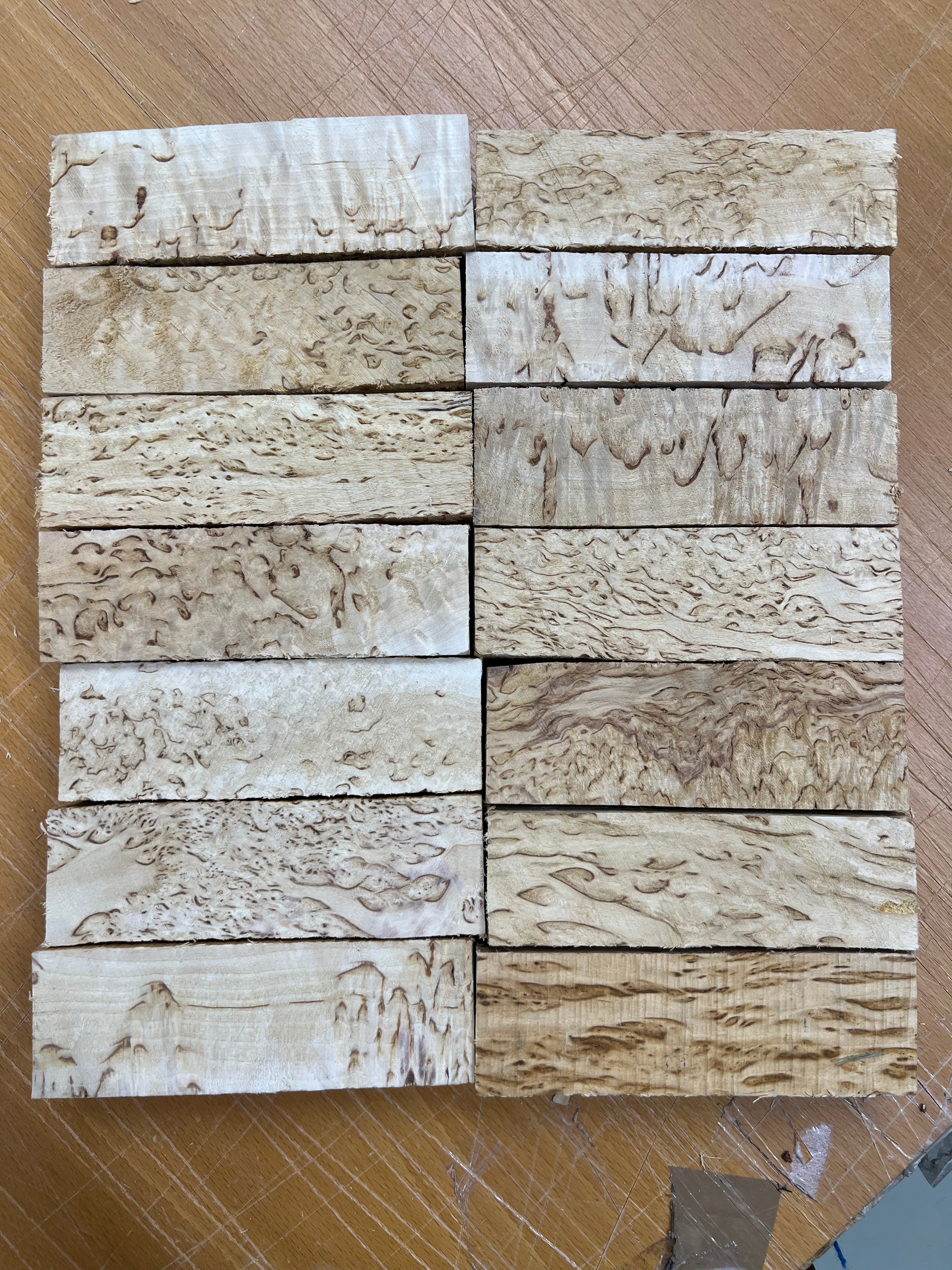 Premium Naturell Valbjørk Masurbjørk MBS ca. 30x40x125