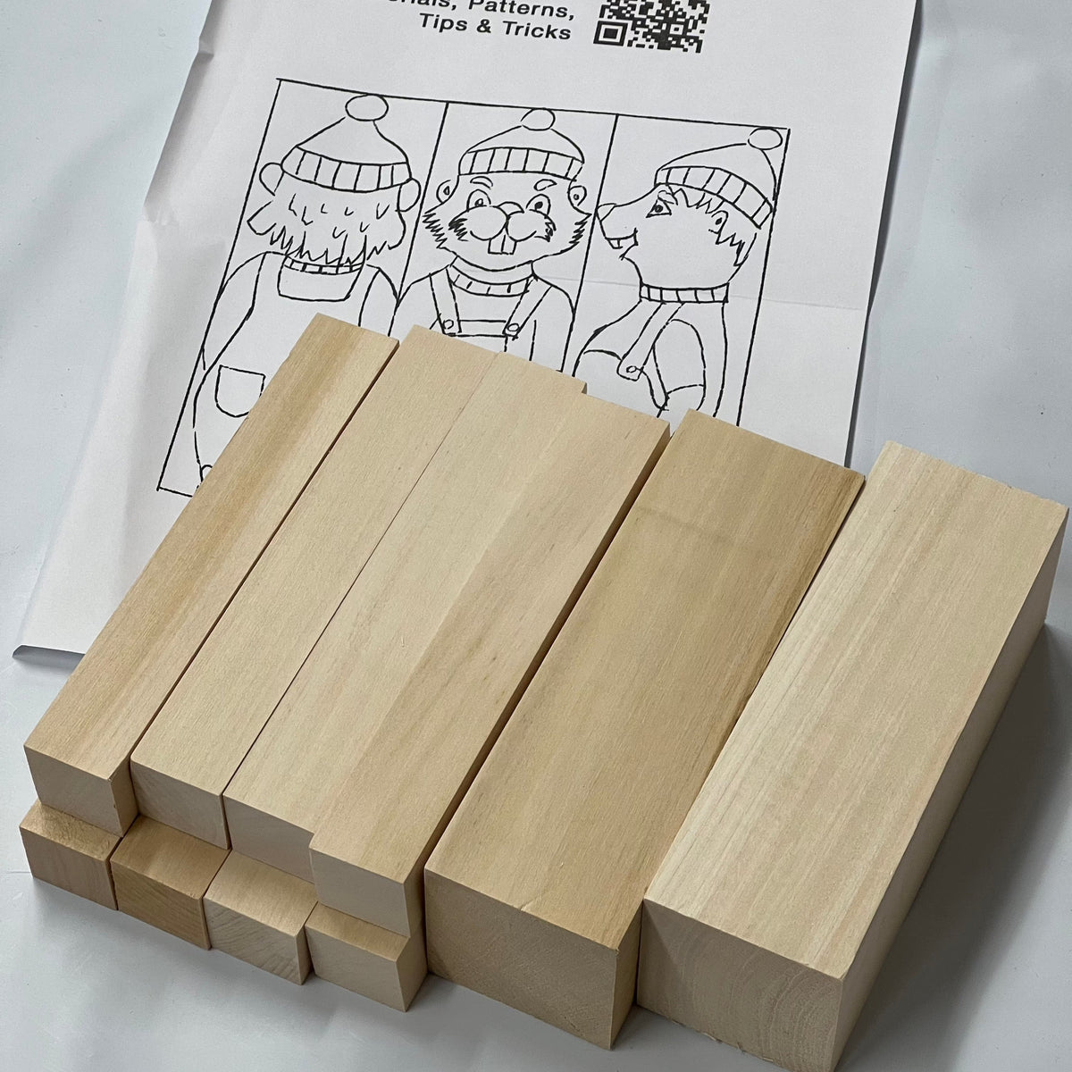 Blocs De Bois Basswood Massif 1,25" X 1,25" X 3" - Pour Sculpture Et Tournage, Neuf Non Emballé