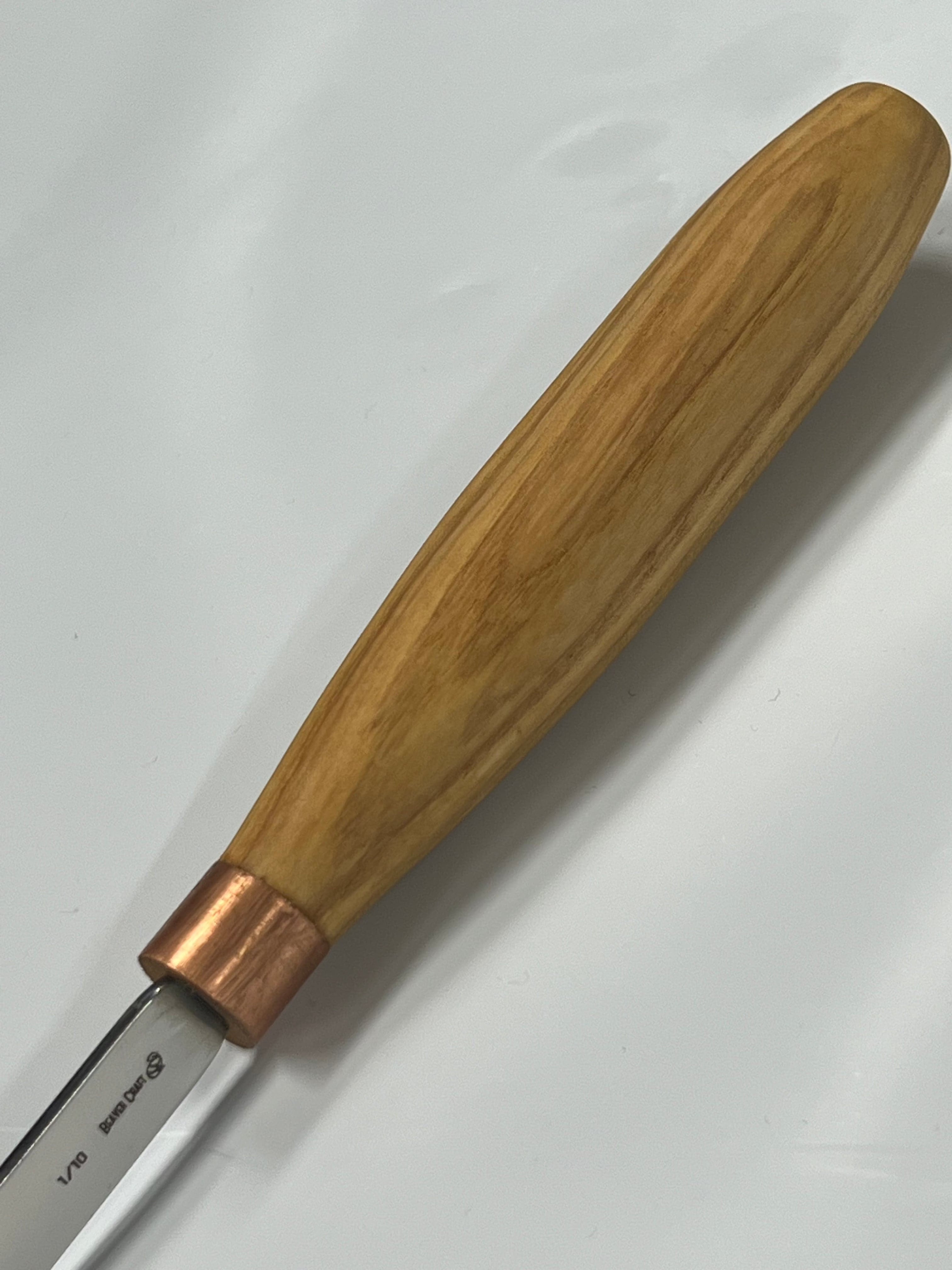 Treskjæringsjern 80x10mm rett flat meisel K1/10