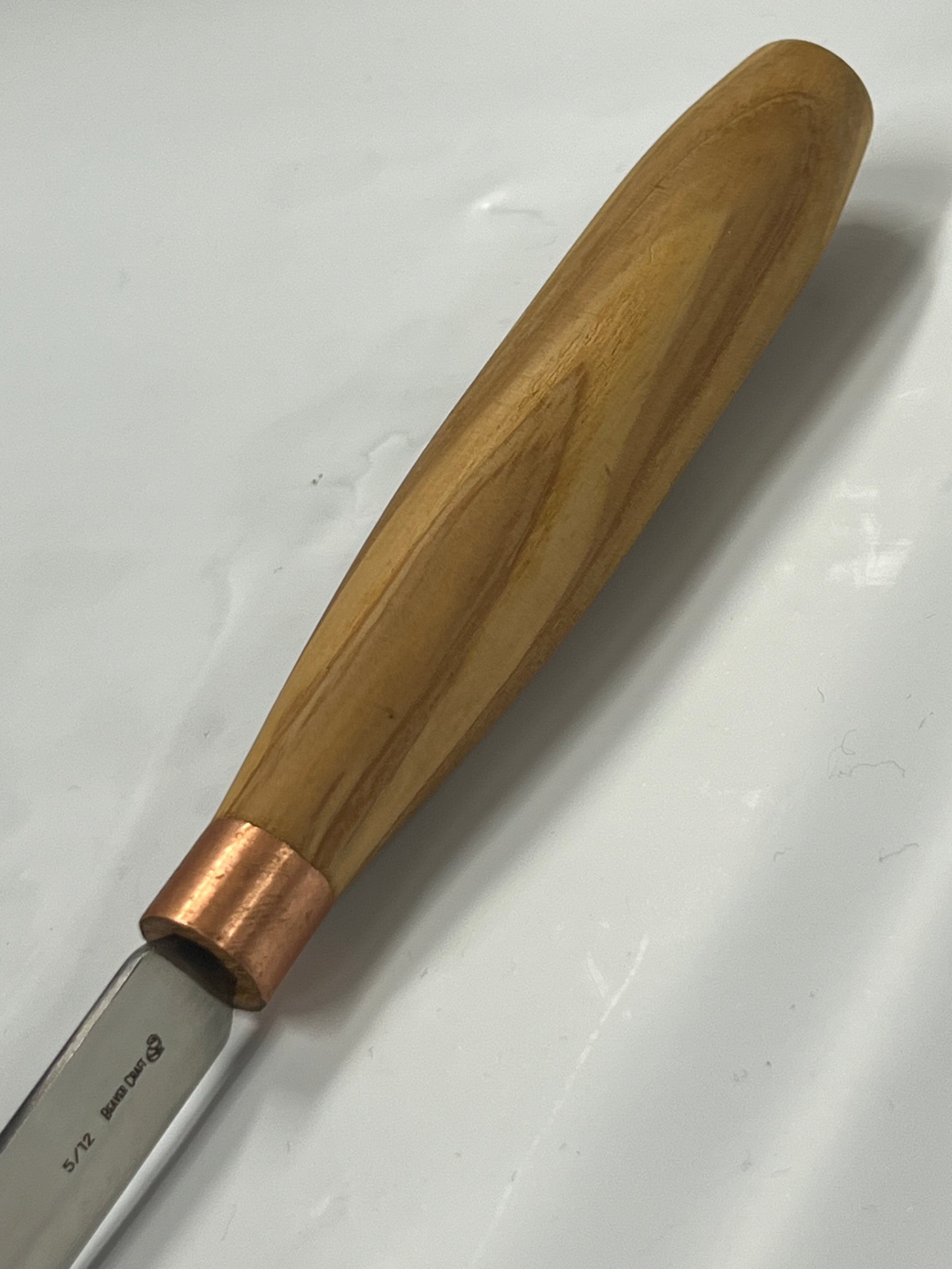 Treskjæringsjern 80x12mm rett rundet meisel K5/12