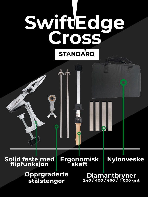 SwiftEdge Cross: Knivslipningssystem med justerbar vinkel och diamantkant