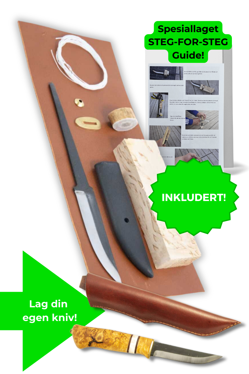 Knivmaking pakke 95mm Karbonstål Tradisjonell