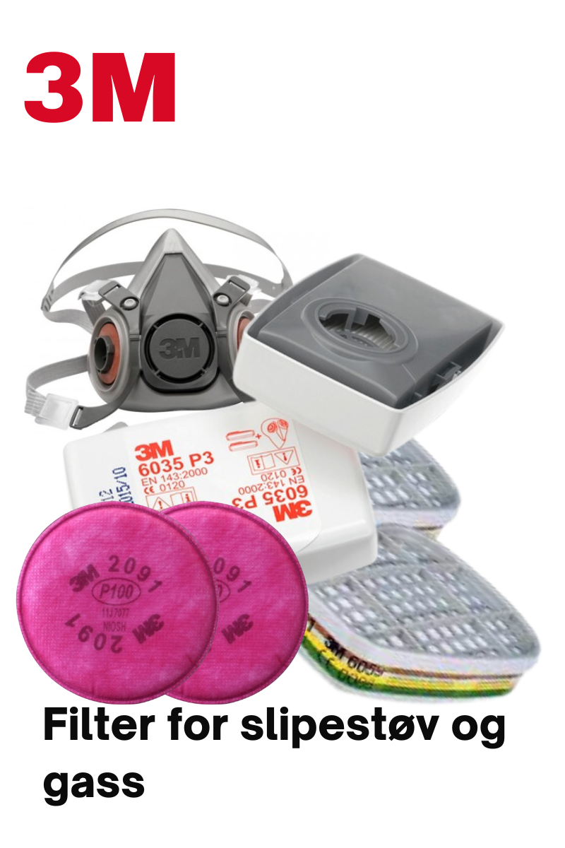 Filter til Maske for støv/damp/gass - 3M maskefilter