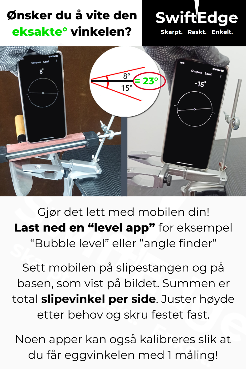 SwiftEdge Cross: Knivslipesystem med justerbar vinkel og diamantbryner