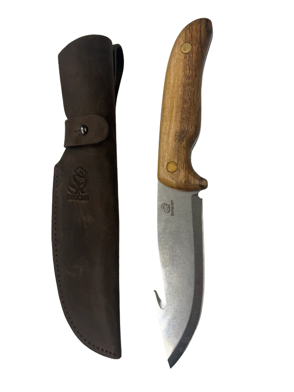 Hunting knife with belly opener GTK1 with leather sheath