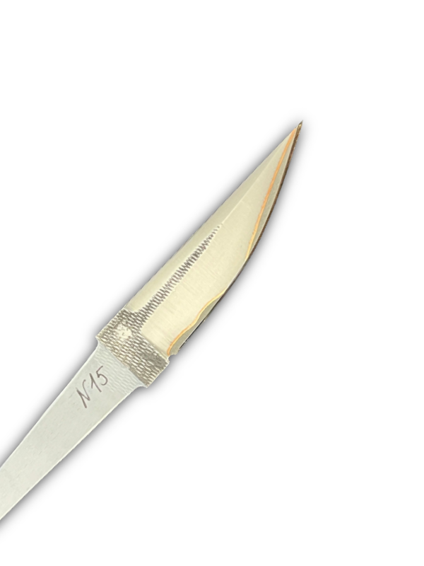 Hand-forged laminated knife blade - Copper San Mai - Vladyslav Chulan VCSM No. 15