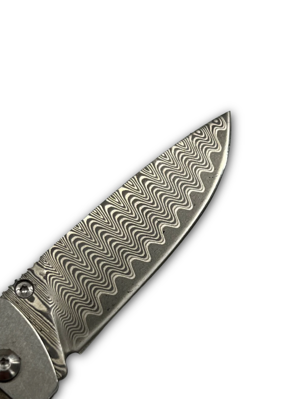 Hopfällbar knivset för gentlemän, stege, damast