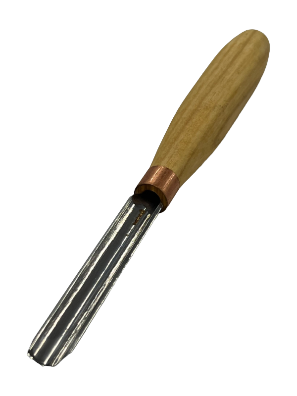 Treskjæringsjern 80x10mm rett rundet meisel K9/10