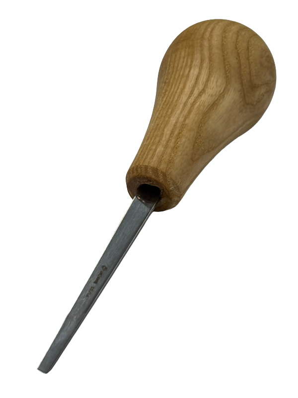 Treskjæringsjern 75x3mm rett flat meisel P1/03 m/kulehåntak