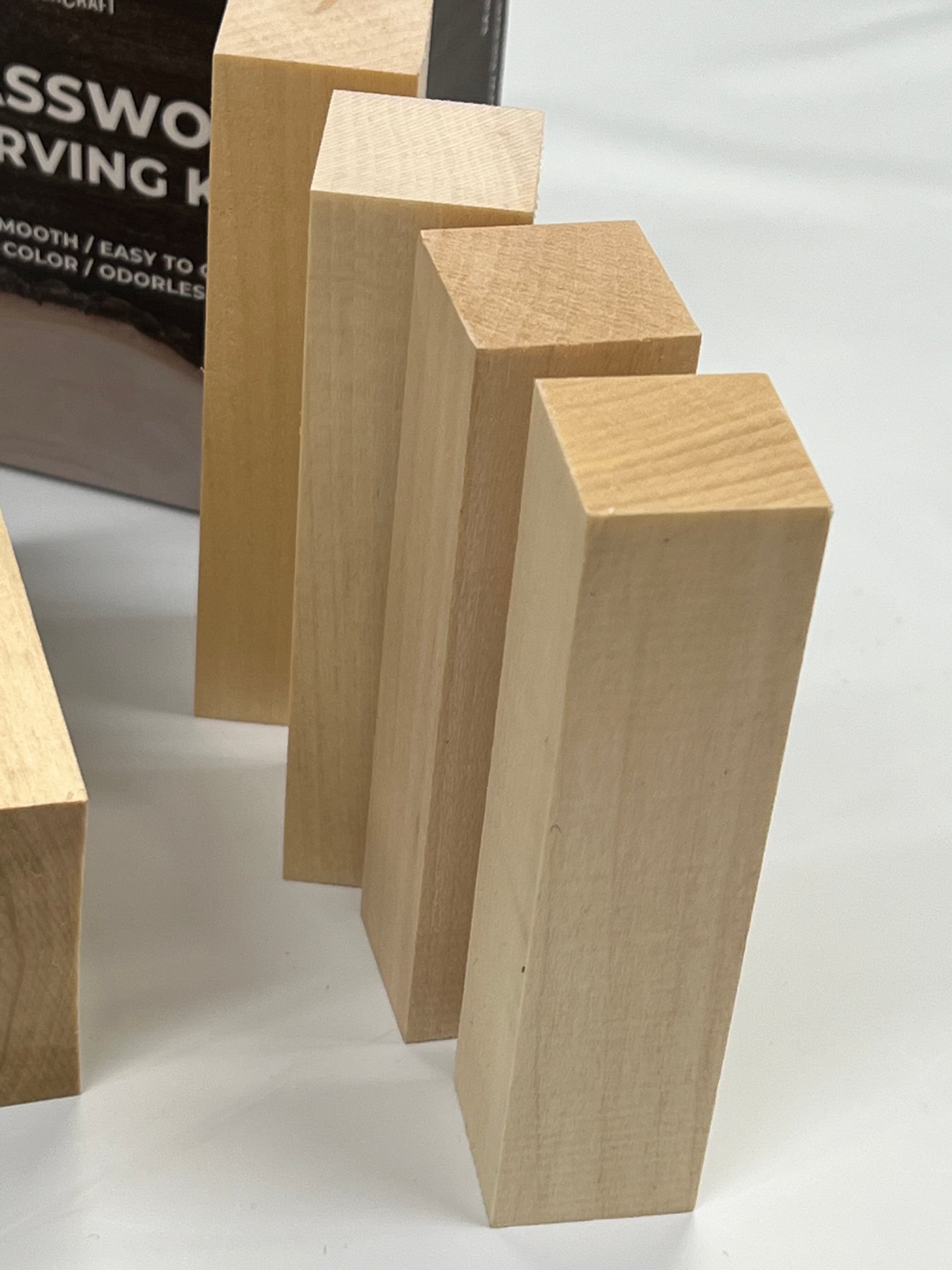 Basswood treskjæringsemner BW1 5-pack fra Beaver Craft