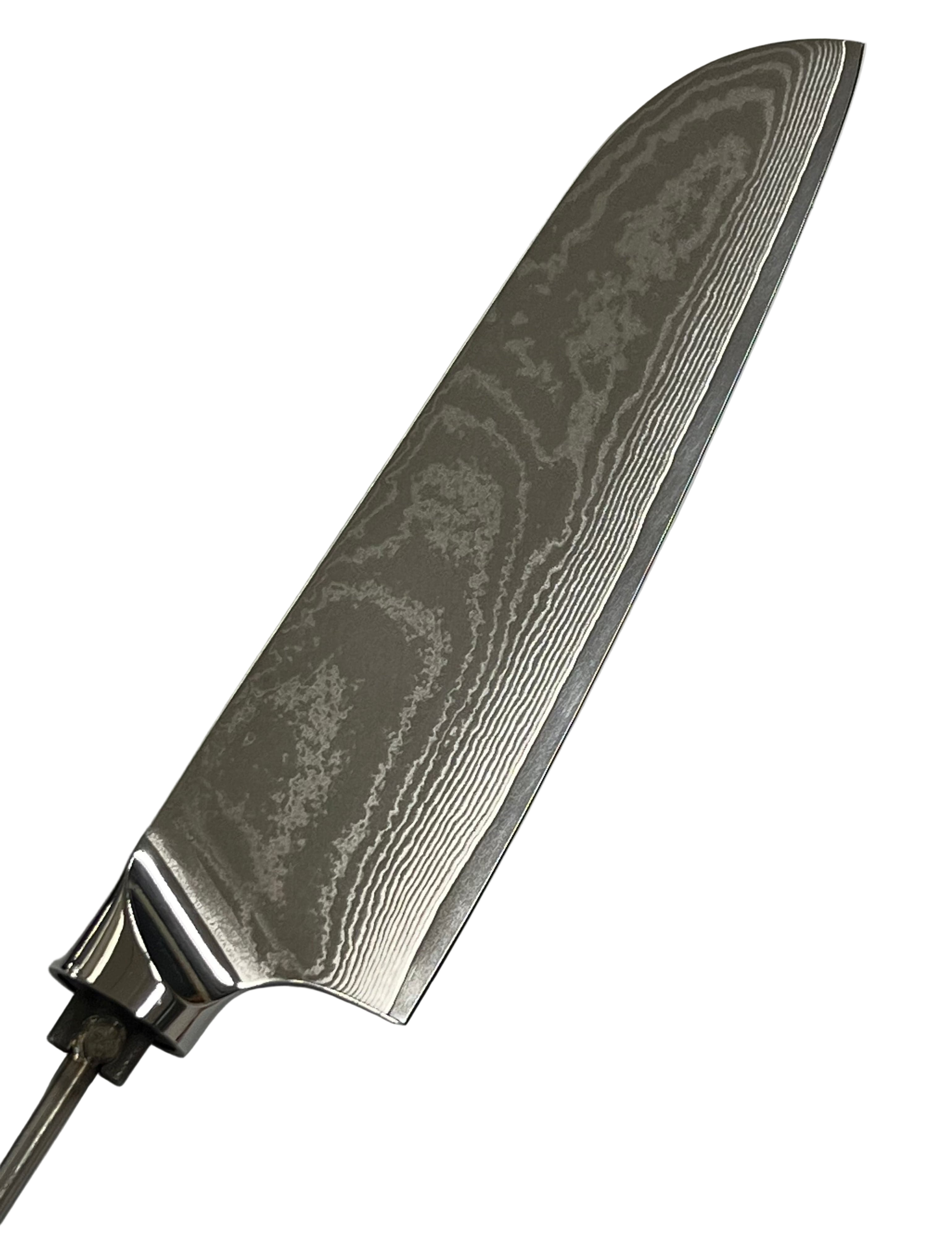Santoku - Rustfri Damask Kokkekniv 8" gjenget stikktange