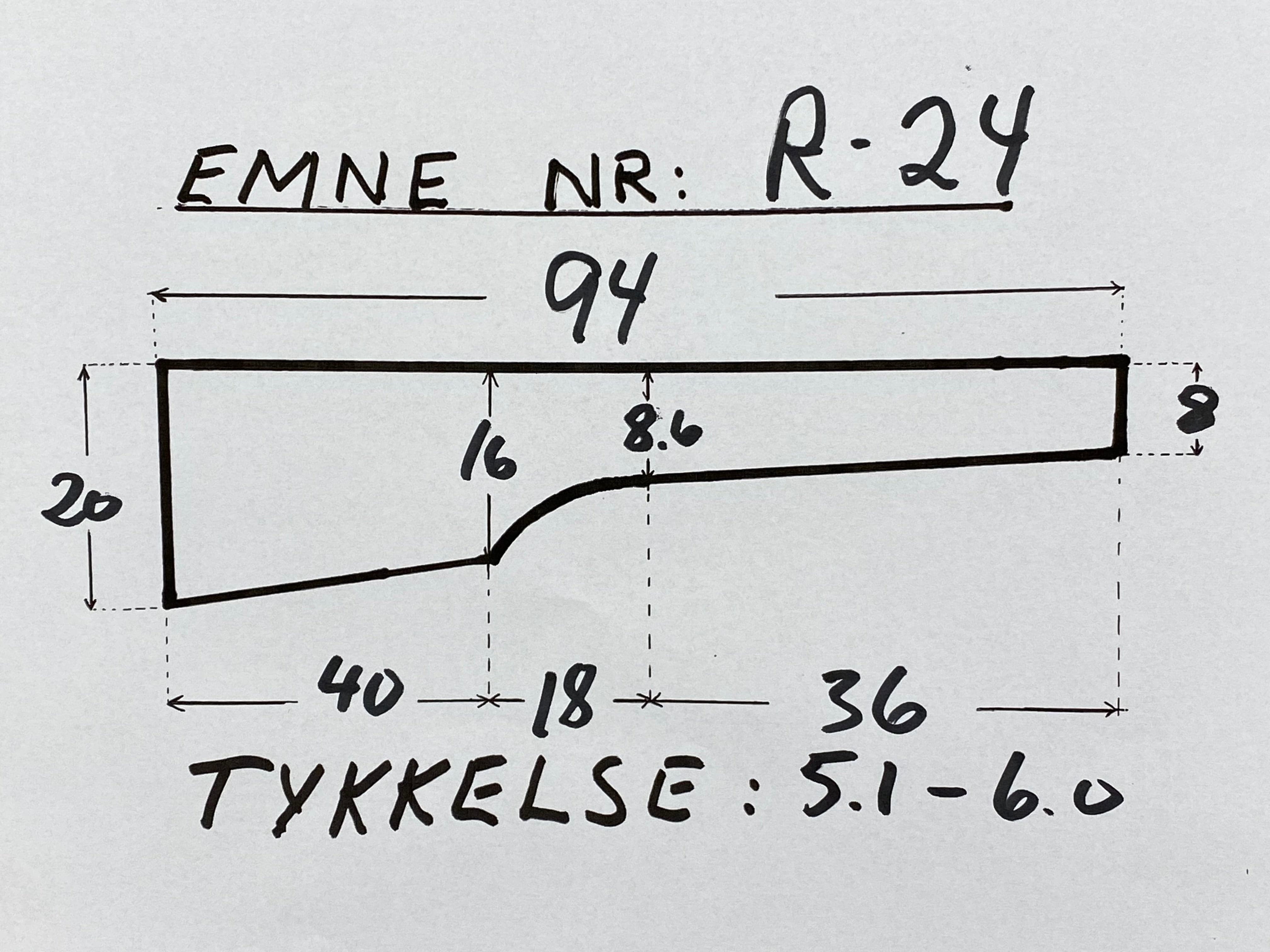 Geværskjefte av Valnøtt Rifle R-24