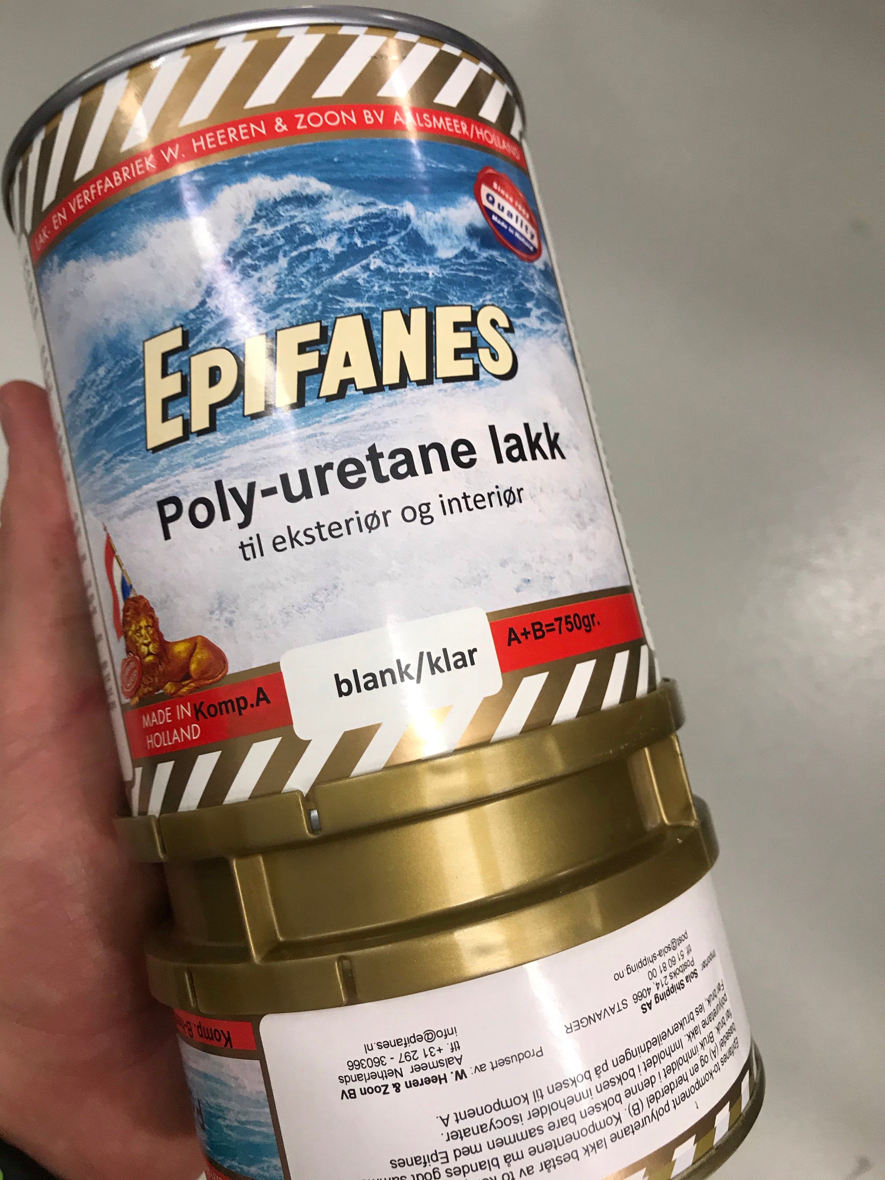 Polyuretane Lakk Klar Epifanes 750 gr