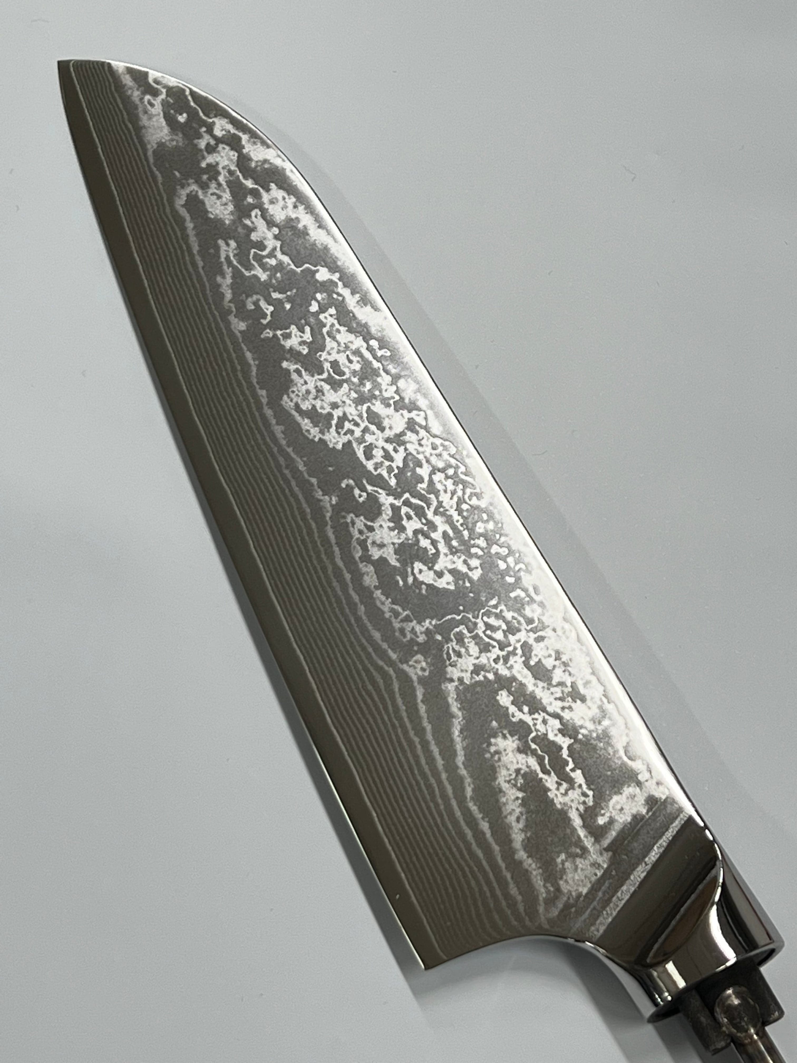 Santoku - Rustfri Damask Kokkekniv 8" gjenget stikktange