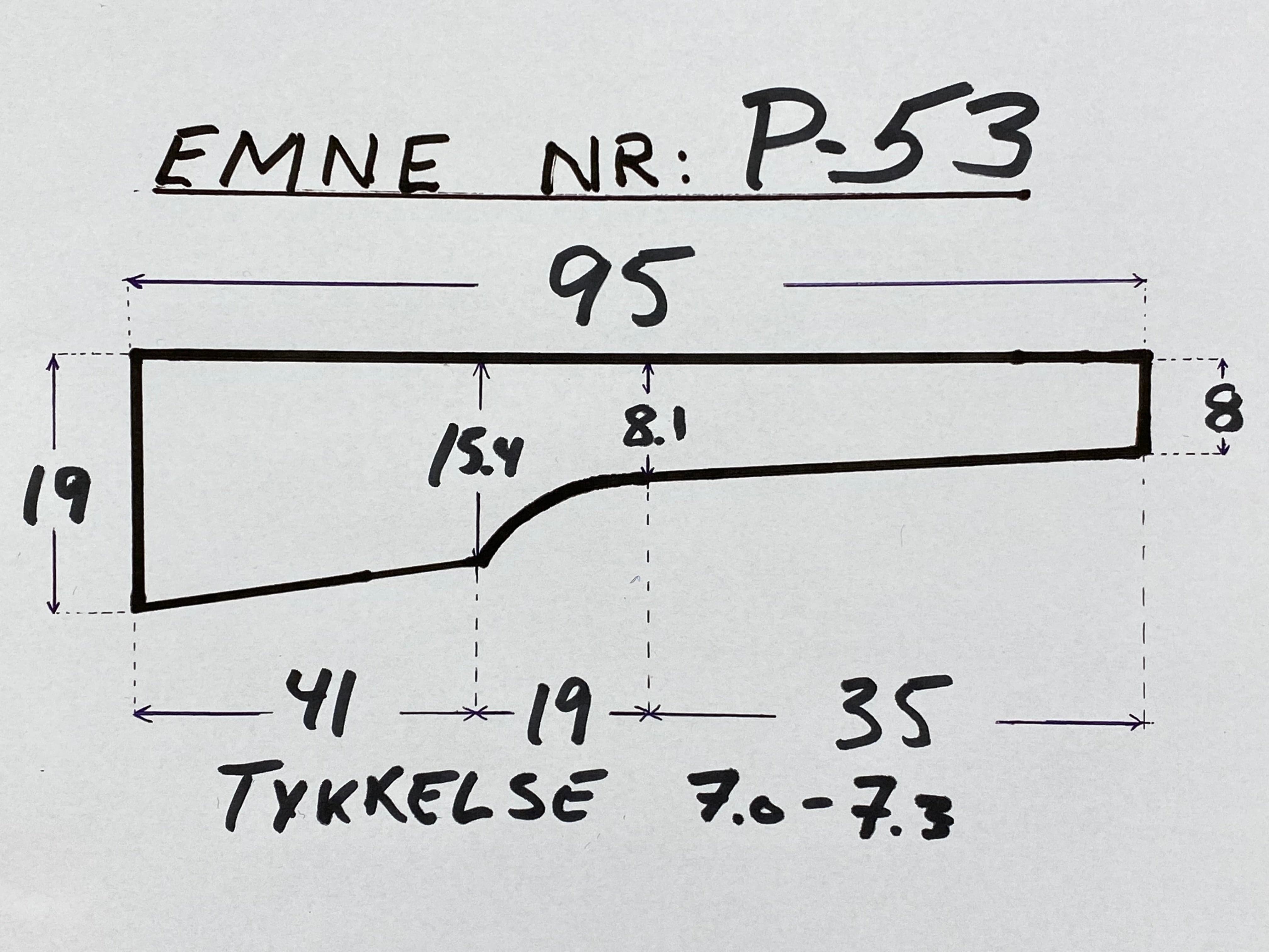 Geværskjefte av Valnøtt Rifle P-53