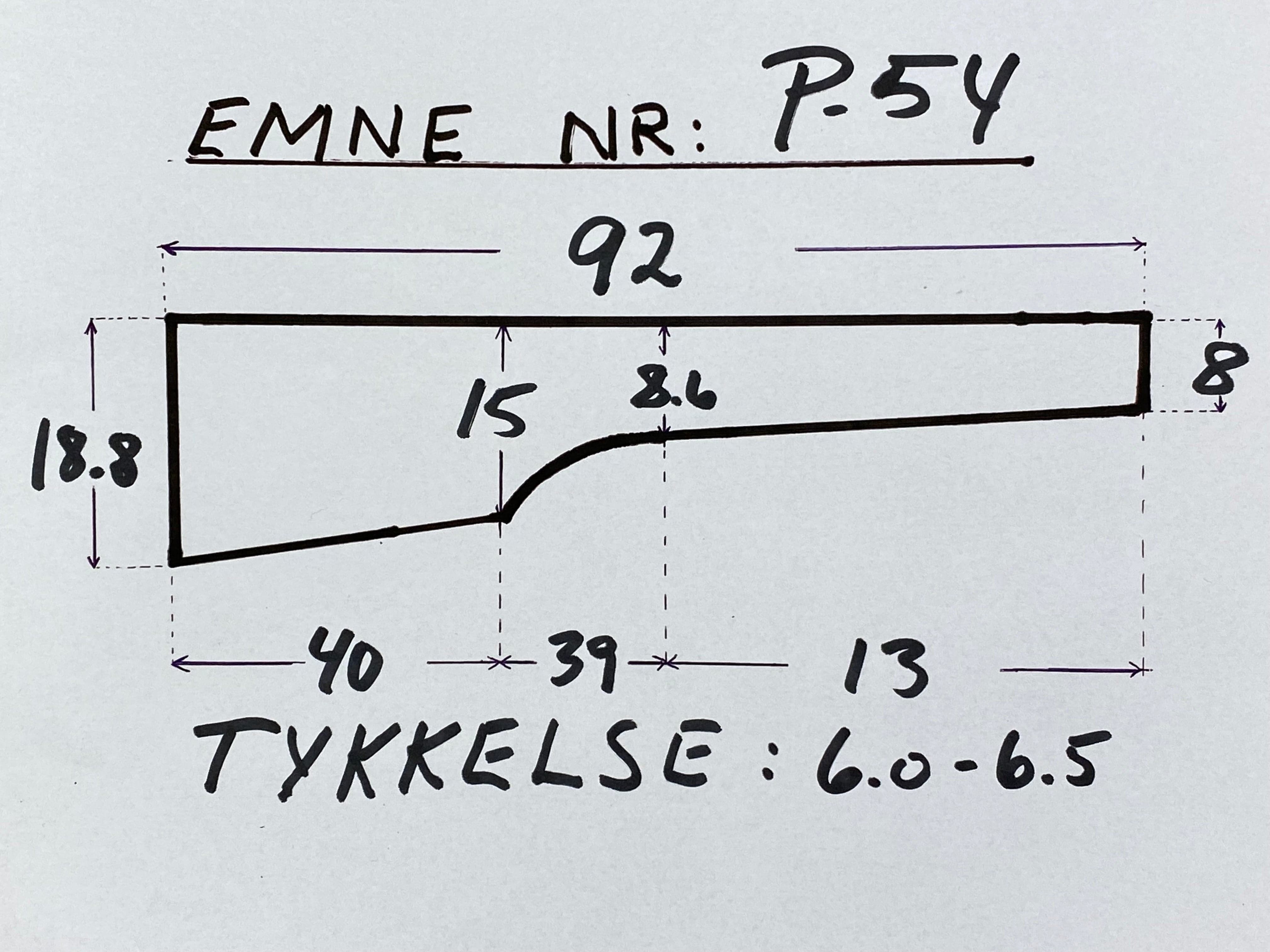 Geværskjefte av Valnøtt Rifle P-54